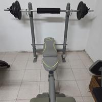 Panca domyos + bilanciere + dischi (60kg)