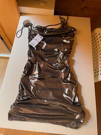 Vestito metallizzato corto