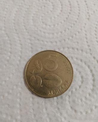 MONETA 5 MARKKAA FINLANDIA
