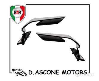 COPPIA SPECCHI retrovisori DX SX Dark Saber FAR Ya