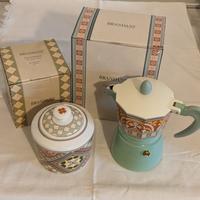 caffettiera 3 tazze e zuccheriera Brandani