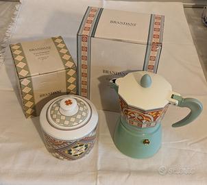 caffettiera 3 tazze e zuccheriera Brandani