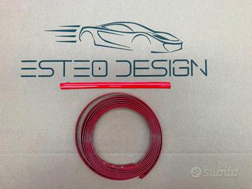 PROFILO ROSSO ADESIVO 5 METRI X15MM PER AUTO ALFA 