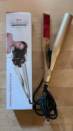 Piastra per capelli 2 in 1 ricci lisci