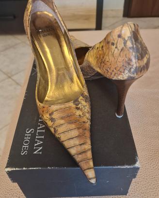 Décolleté anaconda castano taglia 39