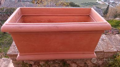 4 vasi cassette in resina antichizzato