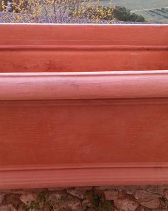 4 vasi cassette in resina antichizzato