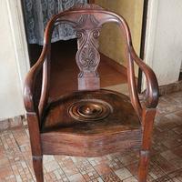 SEDIA VINTAGE GONDOLA DETTA COMODA ANTICA TOILETTE