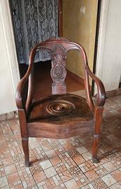 SEDIA VINTAGE GONDOLA DETTA COMODA ANTICA TOILETTE