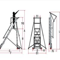 Scala  a castello professionale Faraone SM