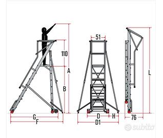 Scala  a castello professionale Faraone SM