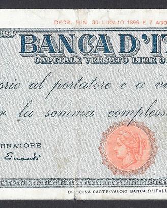 Titolo provvisorio lire 5000 del 1945 testina