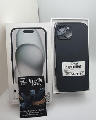 iPhone 15 128GB nero usato garanzia 