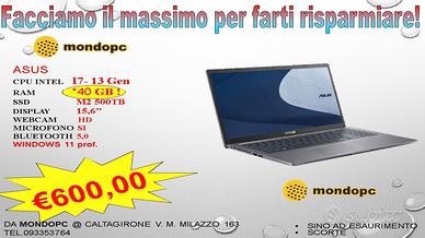 notebook nuovo Asus i7 40 Gb RAM