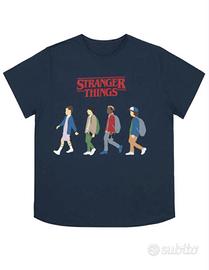 STRANGER THINGS T-shirt 100% cotone