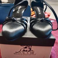 Scarpe ballo donna tg 37.5 tacco 7 suola bufalo