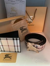 cintura e portafoglio Burberry