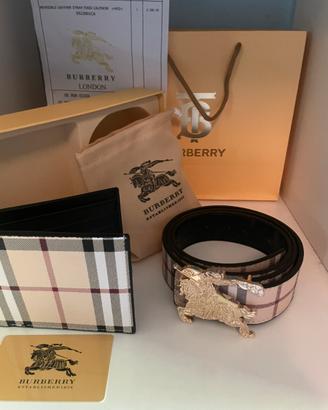 cintura e portafoglio Burberry