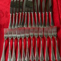 Servizio posate rivestite argento per 12 persone