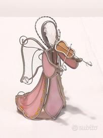 Angelo vetro Tiffany porta candela