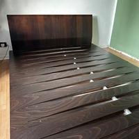 letto matrimoniale design in ebano