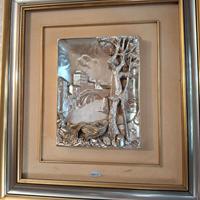 QUADRO RILIEVO FOGLIA ARGENTO
