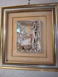 QUADRO RILIEVO FOGLIA ARGENTO