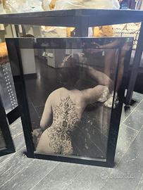 Quadro stampa con cornice nera laccata 