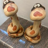 Coppia soprammobili forma serpentello arrotolato