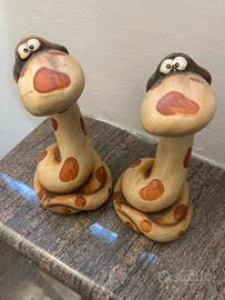 Coppia soprammobili forma serpentello arrotolato