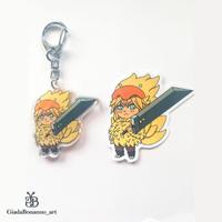 Portachiavi e/o Adesivo Cloud FF7 Chibi