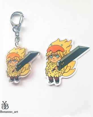 Portachiavi e/o Adesivo Cloud FF7 Chibi