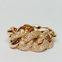 Anello oro rosa 18 kt e brillanti ct 1.50 Somenzi