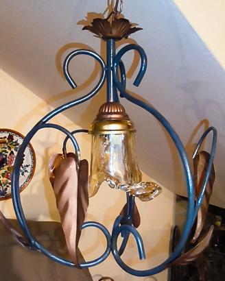 Lampadario Vintage Ferro Battuto