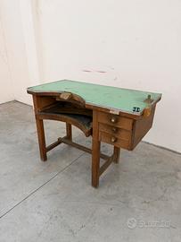 Banco da orafo orefice vintage in legno minuteria