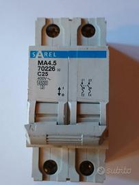 Magnetotermico SAREL 2P C25 4.5kA - Mod. 70226