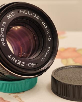 HELIOS 44M-5 58mm f2 obiettivo ZENIT lens URSS M42