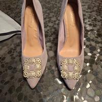  scarpe con tacco e strass