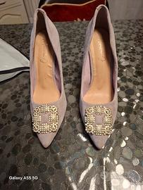  scarpe con tacco e strass