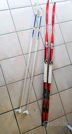 Sci da skating Fischer 185cm con attacchi e baston