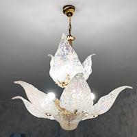 lampadario vintage in vetro stile murano