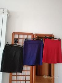 3 GONNE TG L VIOLA NERA ROSSA TARANTO 