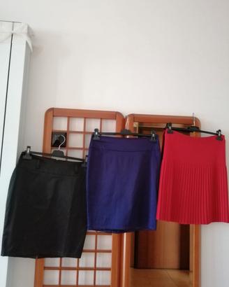 3 GONNE TG L VIOLA NERA ROSSA TARANTO 