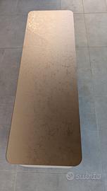 coppia di mobili sospesi in legno e vetro Madras