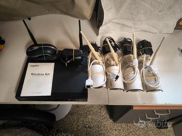 Sistema videosorveglianza Wifi 4 cam