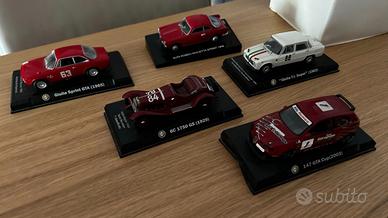 Lotto 5 modellini Alfa Romeo da collezione 1:43