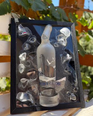 Quadro Grey Goose 3D artigianale in resina