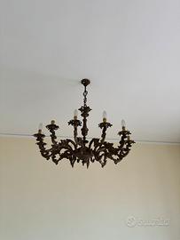 Lampadario in ottone