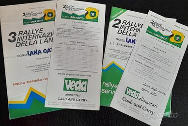 rally anni 70/80 programma elenco 