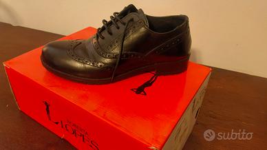 Scarpe stringate francesine nere